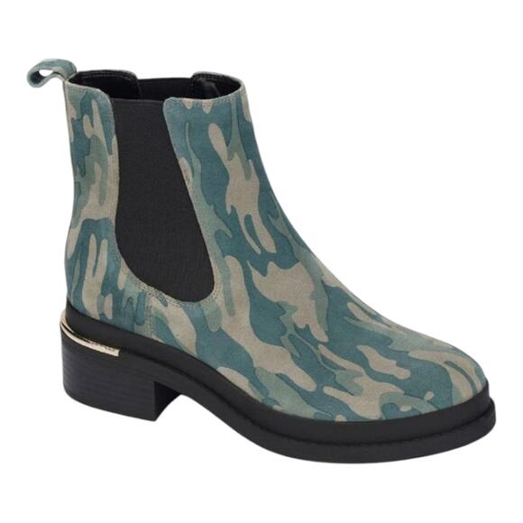 Kenneth Cole Suede Levon Leather Camouflage Chelsea Boots Size 7 New - Picture 5 of 12